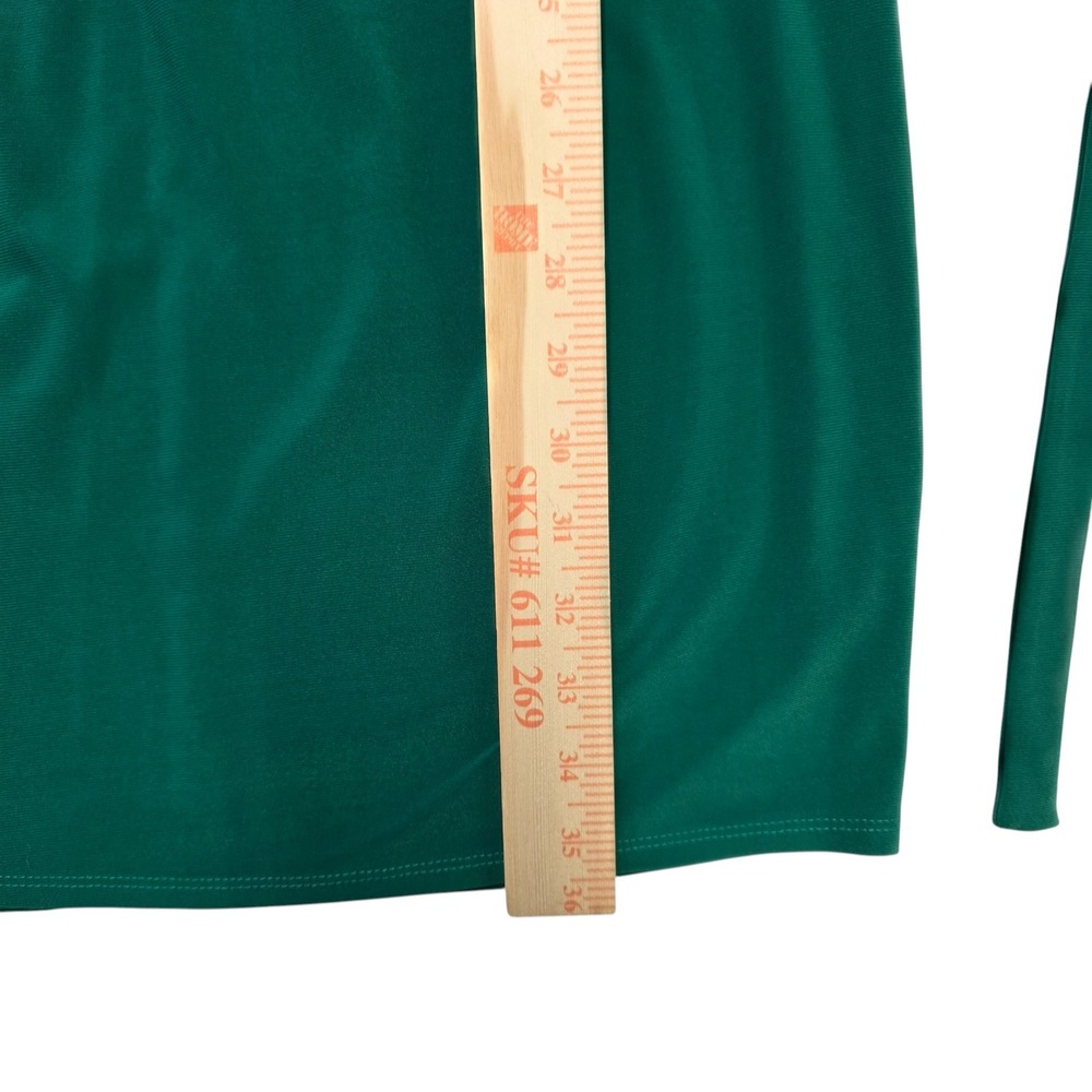 Visstes Emerald Green One Shoulder Dress Gold Ring Belt Size M - Picture 5 of 8